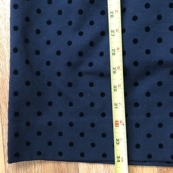 J. Crew Velvet Dot Ponte Dress Black Small - Picture 7 of 11